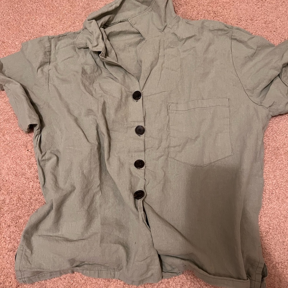 Men's Casual Green Shirt - Picture 1 of 4